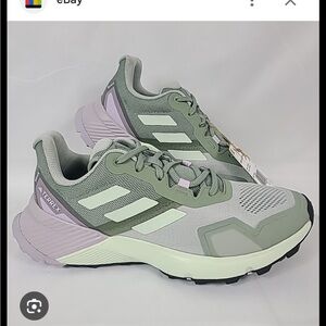 Adidas Terrex Women's Sage and Lavender Sneakers